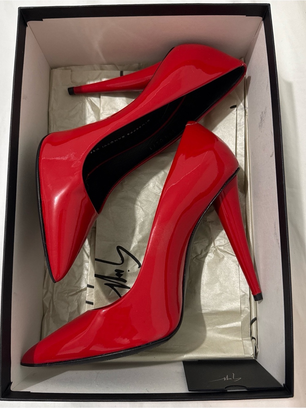 Giuseppe Zanotti Red Patent Pointed-Toe Stilettos